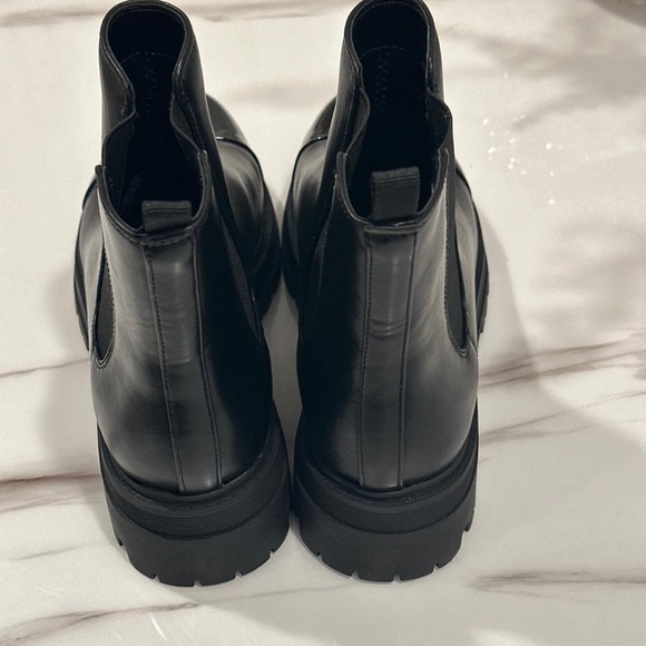 Marc Fisher Women's Pietror Lug-Sole Almond Toe Ankle Booties - Black Multi - Picture 7 of 8